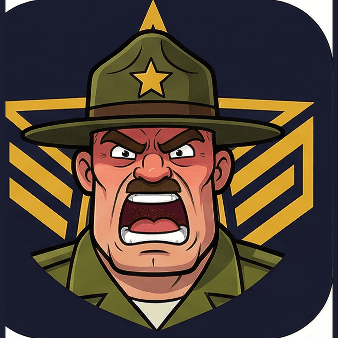 Sergeant Habit — angry drill sergeant icon